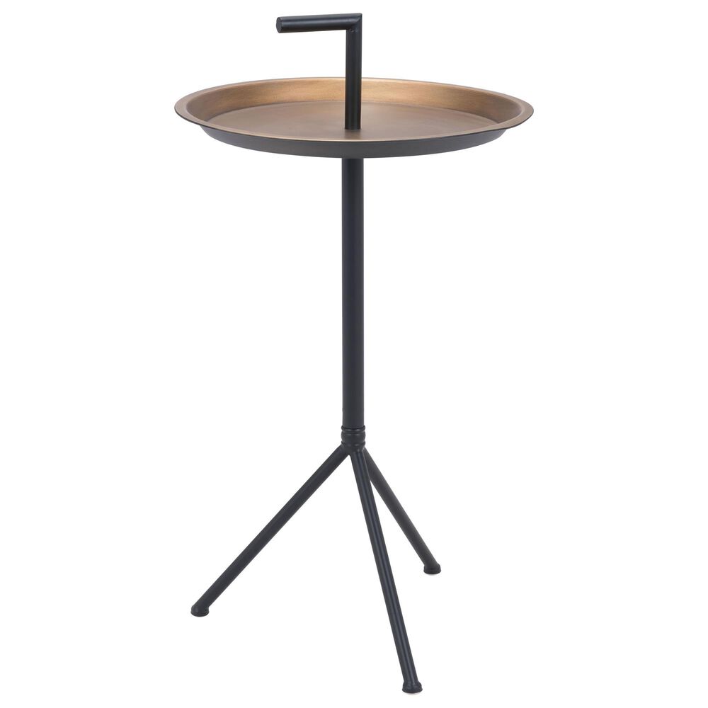 Zuo Modern Mercy Accent Table in Gold and Black, , large
