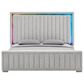 Modern Market Elias King Upholstered Bed with Speakers and LED Lighting, , large
