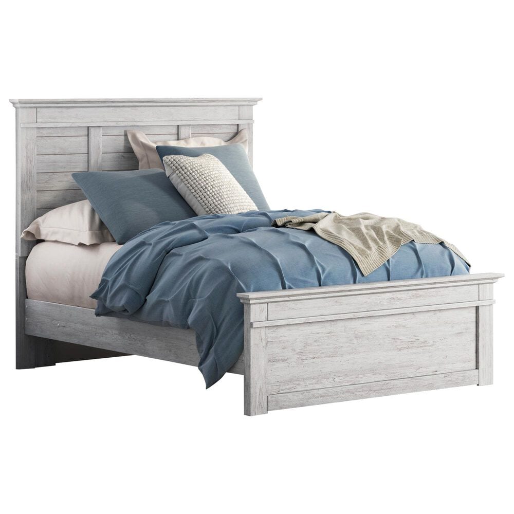 Ashley Makidern 4 Piece Full Panel Bedroom Set in Whitewash, , large