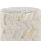 LumiSource Oro 18" Ottoman in Ivory and Gold, , large