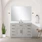 Lexora Home Abbey 48" Single Bathroom Vanity in White Oak with 2 cm White Carrara Marble Top and Rectangular Sink, , large