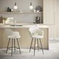LumiSource Margarite Counter Stool with Cream Cushion in Black (Set of 2), , large