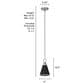 Hunter Klein 6" 1-Light Pendant in Brushed Nickel, , large