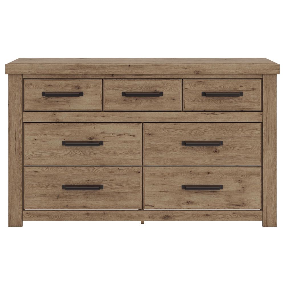 Ashley Oliandon 7-Drawer Dresser Only in Natural Rustic, , large