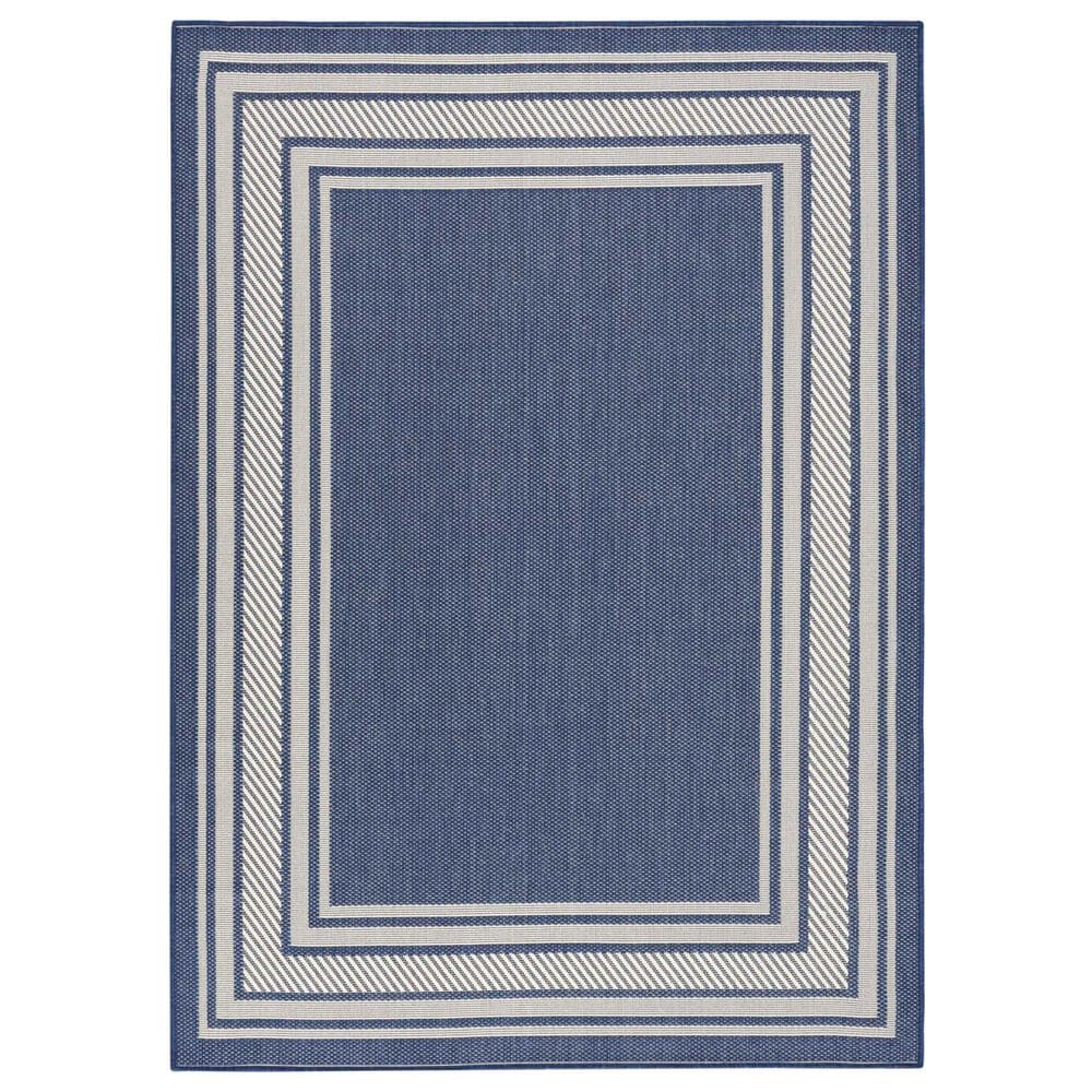 Nourison Horizon HOZ03 Navy 4" x 6" Indoor/Outdoor Area Rug, , large