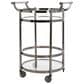 Safavieh Sienna 2-Tier Round Bar Cart in Black Nickel, , large