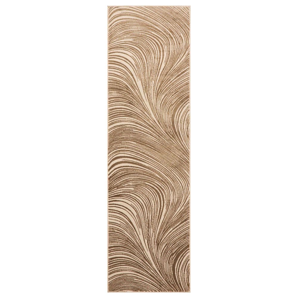 Nourison Central Park West CEP02 Beige and Brown 2" x 6" Runner, , large