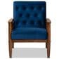 Baxton Studio Sorrento Arm Chair in Navy Blue, , large