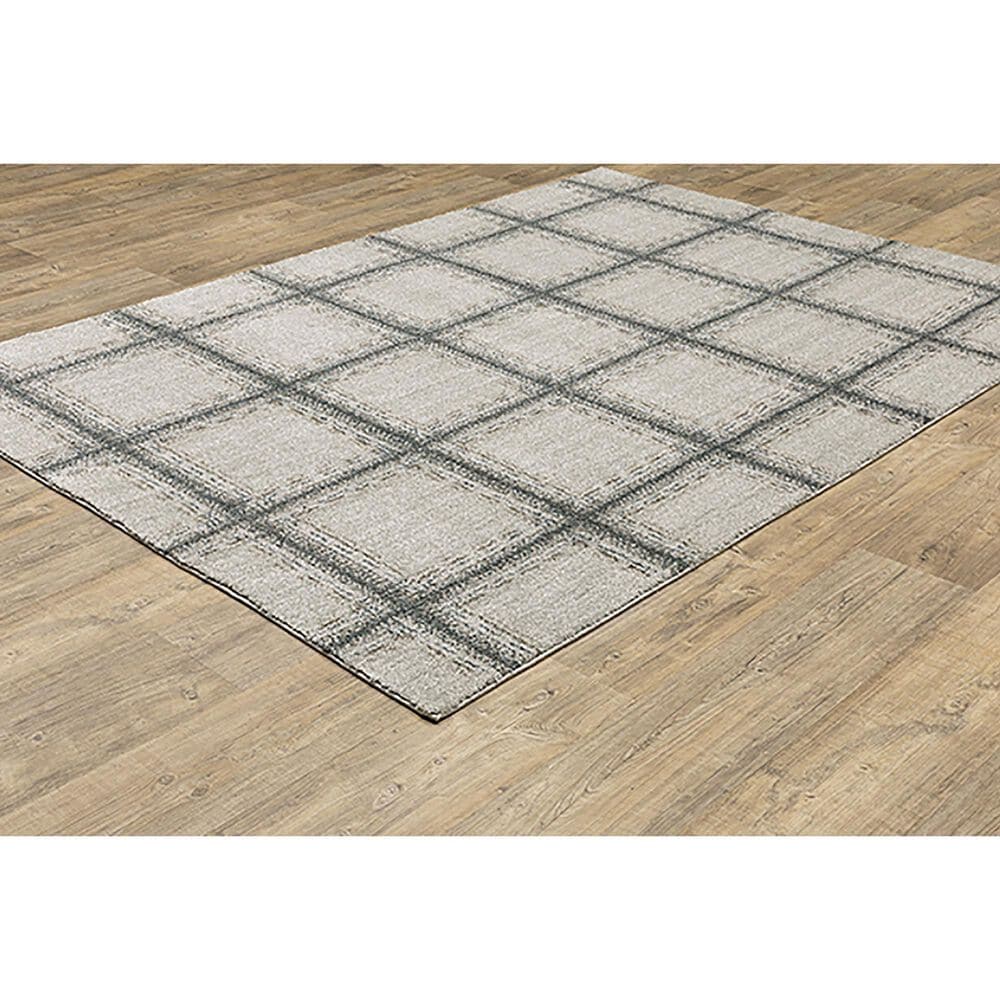 Oriental Weavers Alton Blocks 2&#39;3&quot; x 7&#39;6&quot; Beige and Blue Runner, , large