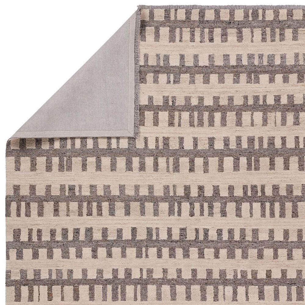 Jaipur Hadi Emir 8&#39; x 10&#39; Feather Gray, Bungee Cord and Almond Milk Area Rug, , large