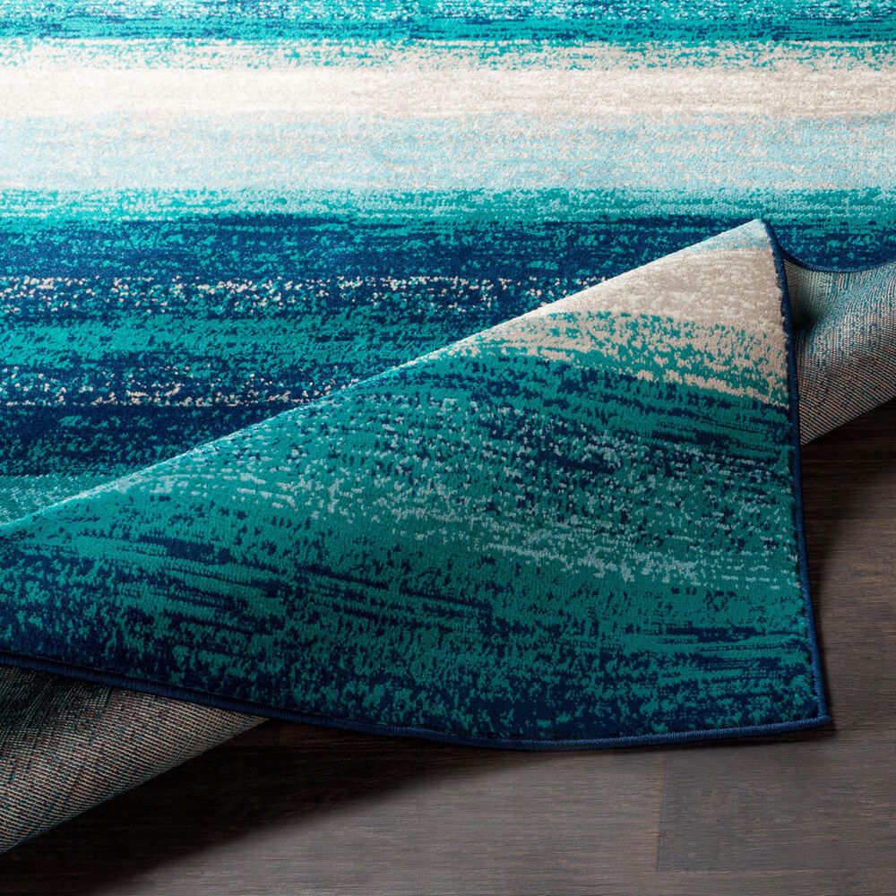 Surya Paramount 7&#39;10&quot; x 11&#39;2&quot; Teal, Aqua, Navy, Taupe and Cream Area Rug, , large