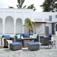 HOMLUX 7 Piece Outdoor Patio Set in Denim Blue, , large