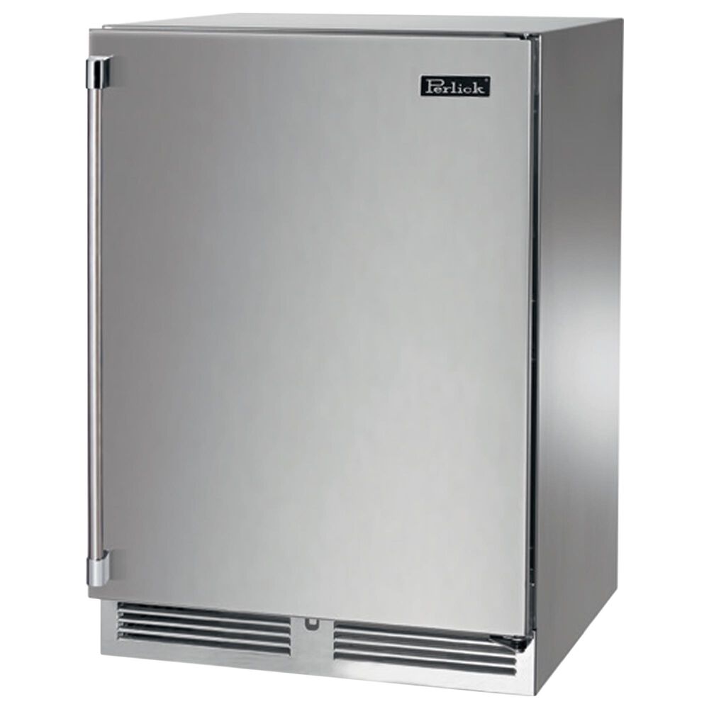 Perlick Outdoor Signature Series 5.2 Cu. Ft Compact Refrigerator with Solid Door and Left Hinge in Stainless Steel, , large