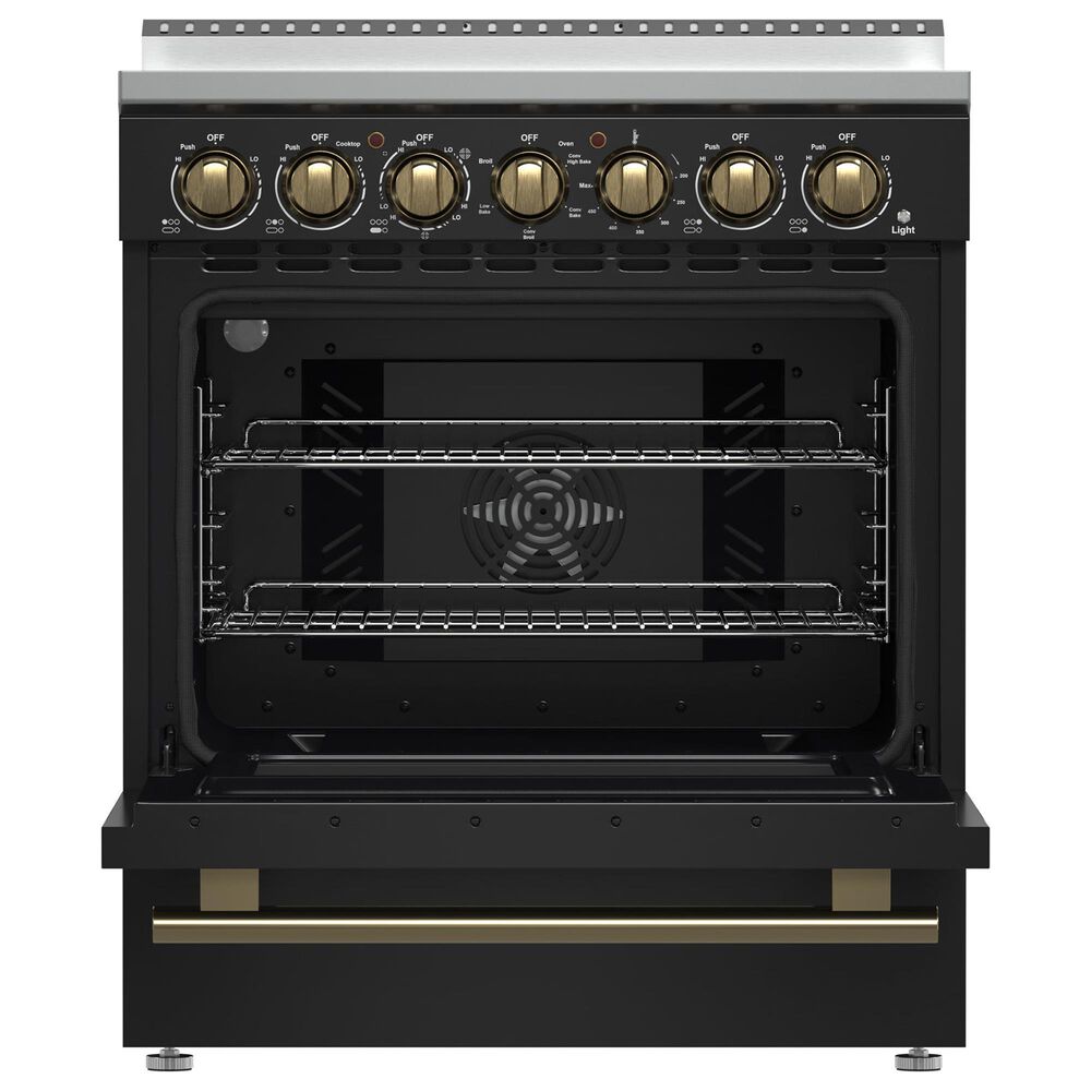 Forno Paolo 30" Freestanding Electric Range in Black, , large