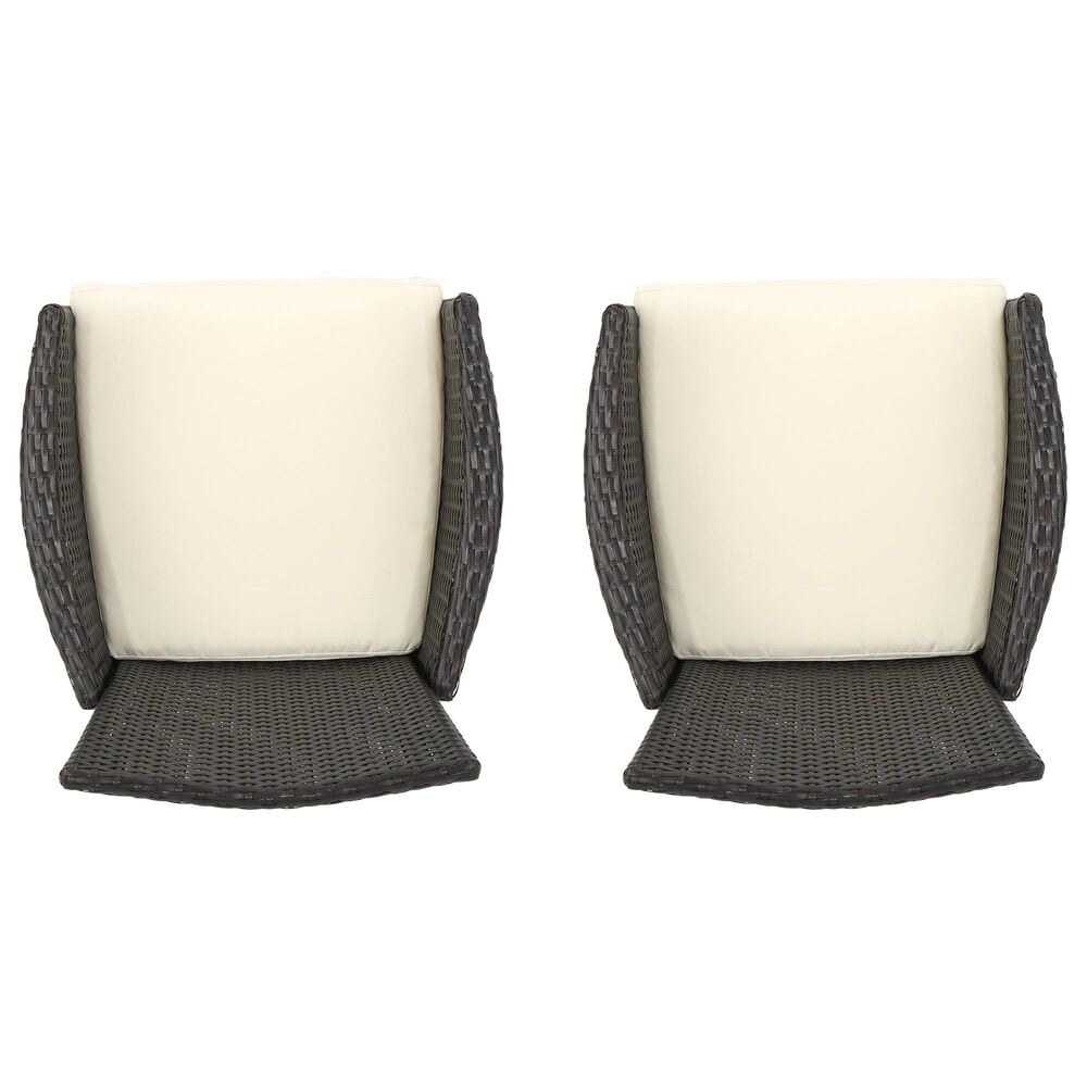 Hearth and Haven Clementine Outdoor Dining Chair in Brown Multicolor &#40;Set of 2&#41;, , large