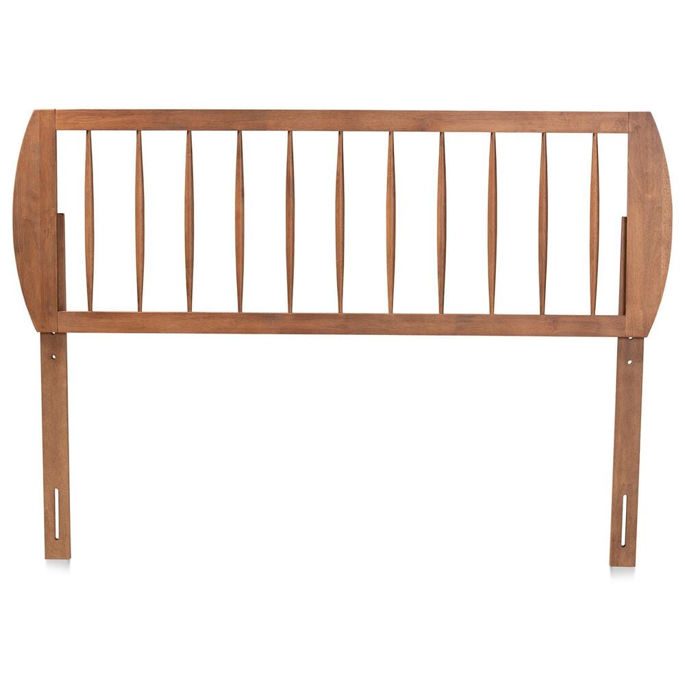 Baxton Studio Norman Full Slat Headboard in Ash Walnut, , large