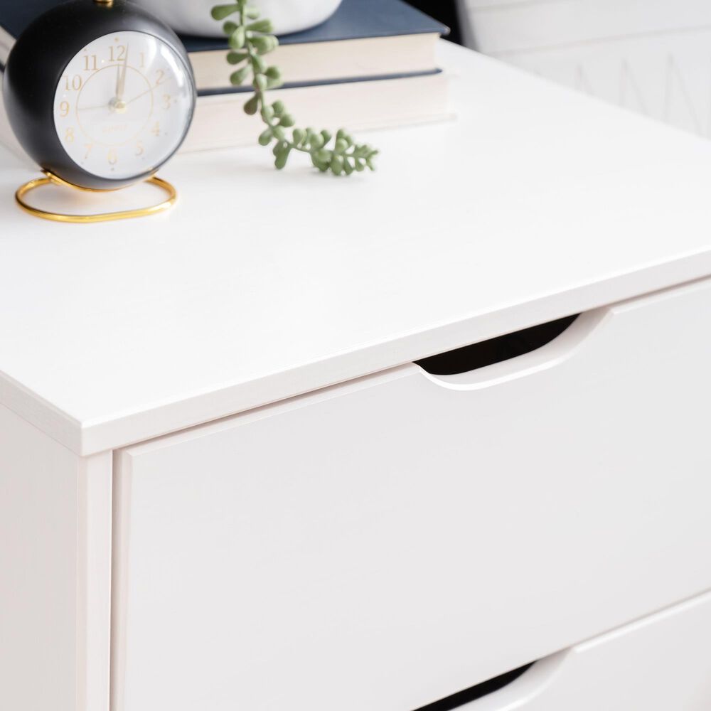 Linon Home Decor Polly 3-Drawer Nightstand in White, , large