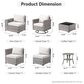HOMLUX 9-Piece Wicker Sectional Patio Furniture Set in Beige, , large