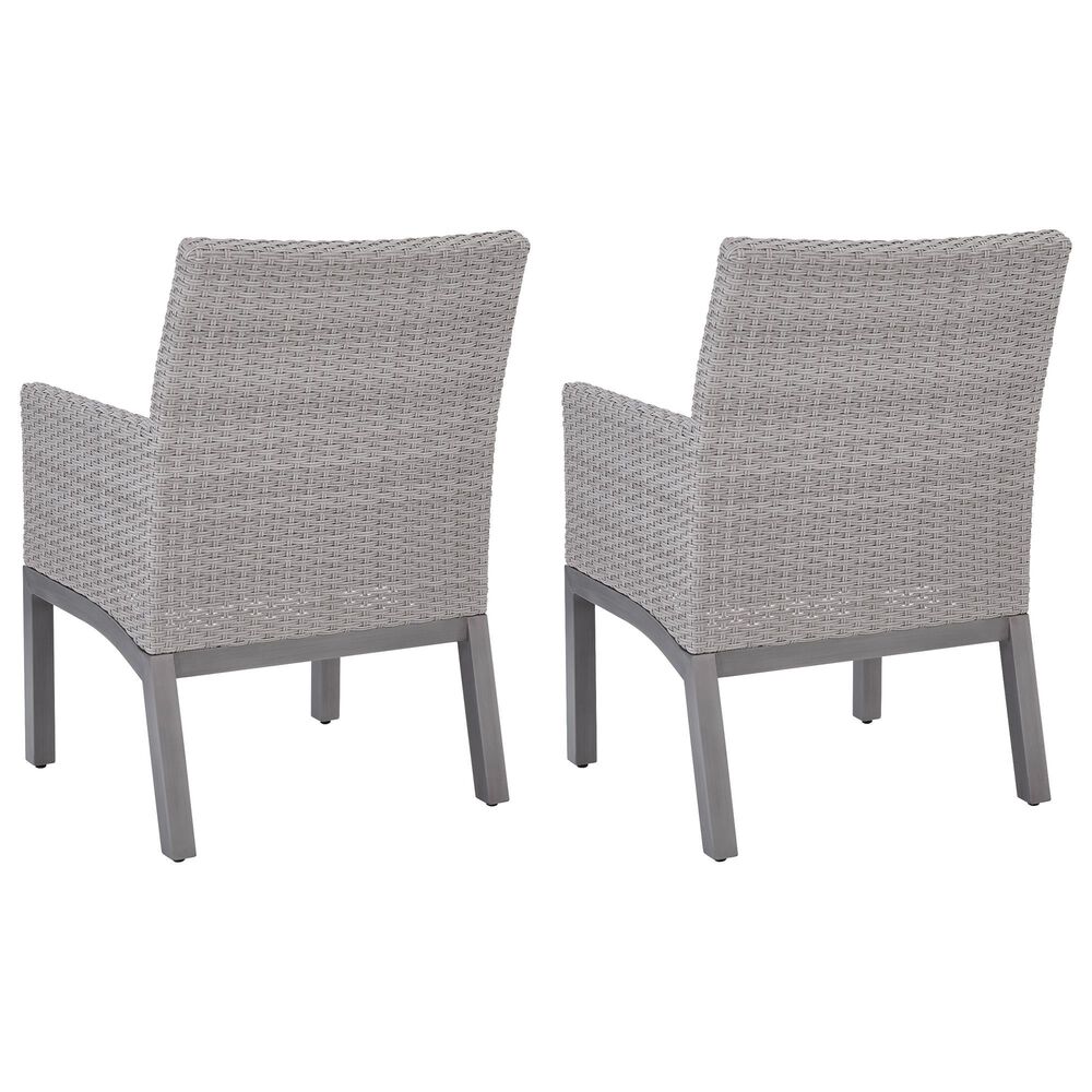 Ashley Half Moon Beach Patio Arm Chair with Cushion in Gray (Set of 2), , large