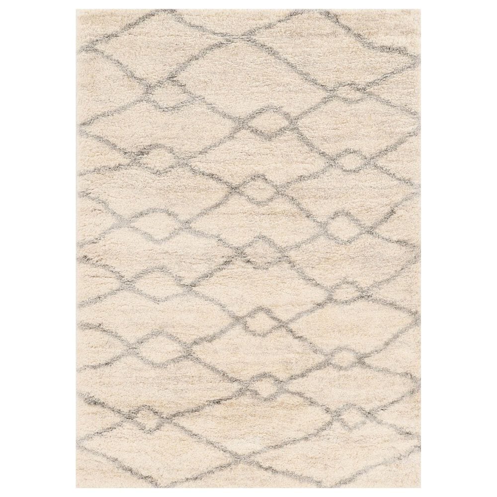 Kas Oriental Rugs Merino London 3"9" x 5"11" Ivory and Grey Area Rug, , large