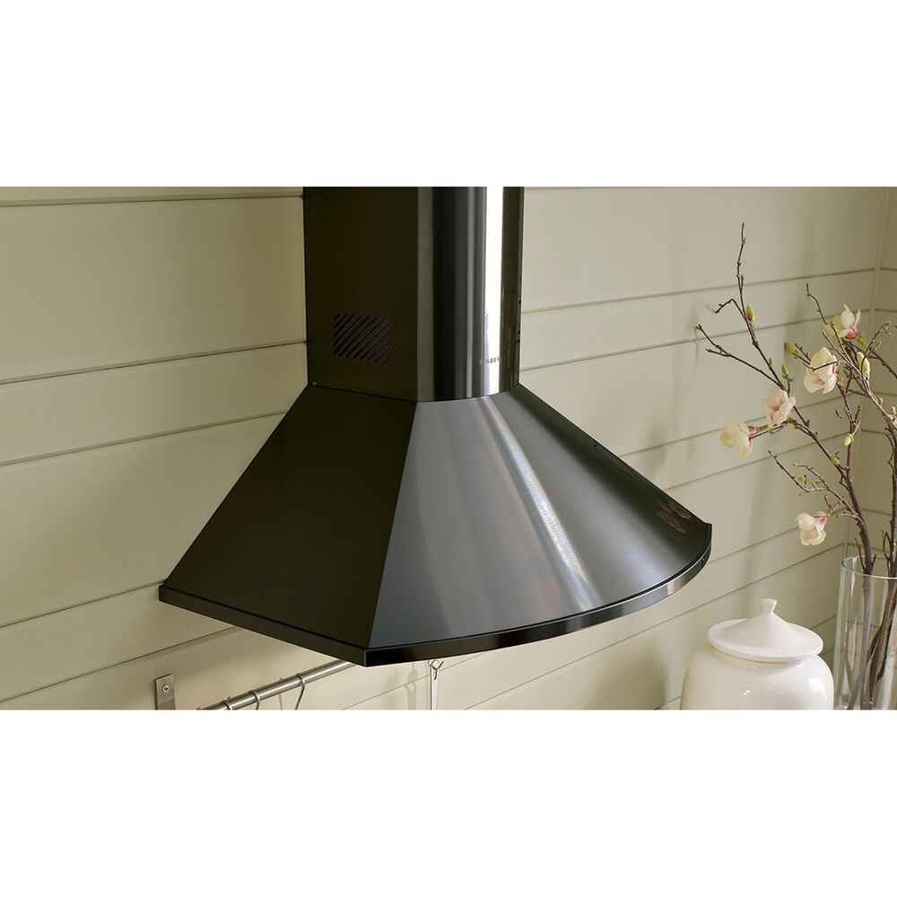 Faber 30" Pyramid Shape Wall Hood in Black Stainless Steel, , large