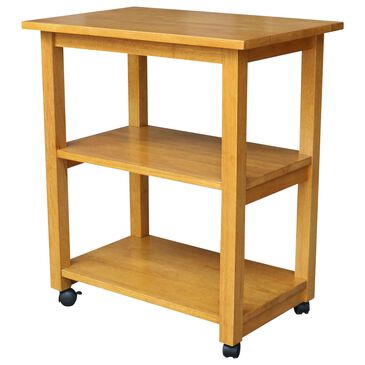 International Concepts Microwave Cart in Medium Oak, , large