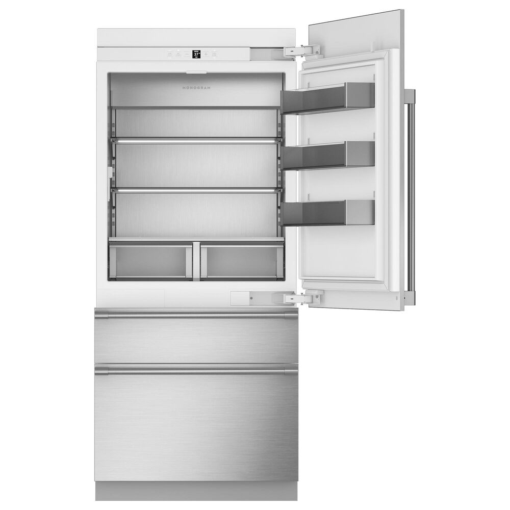Monogram 20.1 Cu. Ft. Built-In Bottom Freezer Refrigerator with Right Hinge in Panel Ready, , large