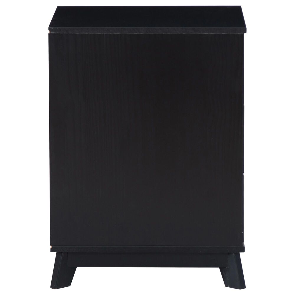 Linon Home Decor Polly 3-Drawer Nightstand in Black, , large