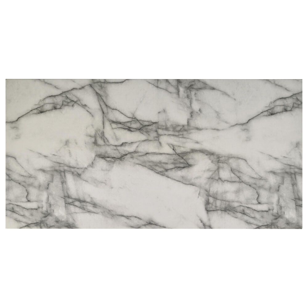 HOMLUX 47" Coffee Table with Faux Marble Top in White and Black, , large