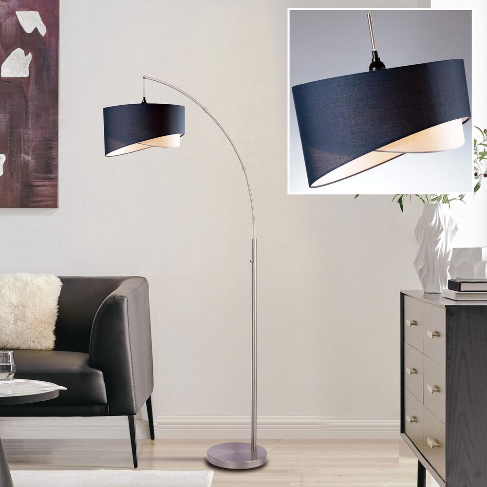 Lite Source Leonora Floor Lamp in Brushed Nickel, , large