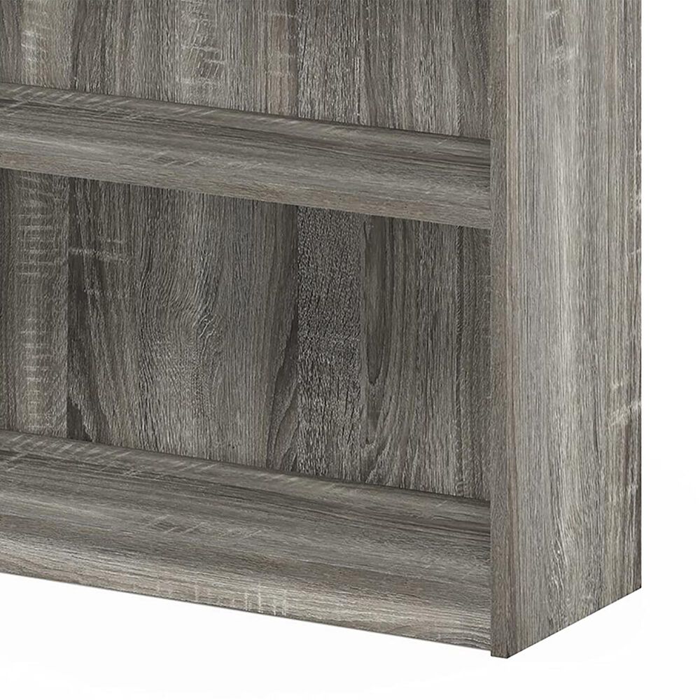 HOMLUX 3-Tier Display Bookshelf with Adjustable Shelves in French Oak, , large