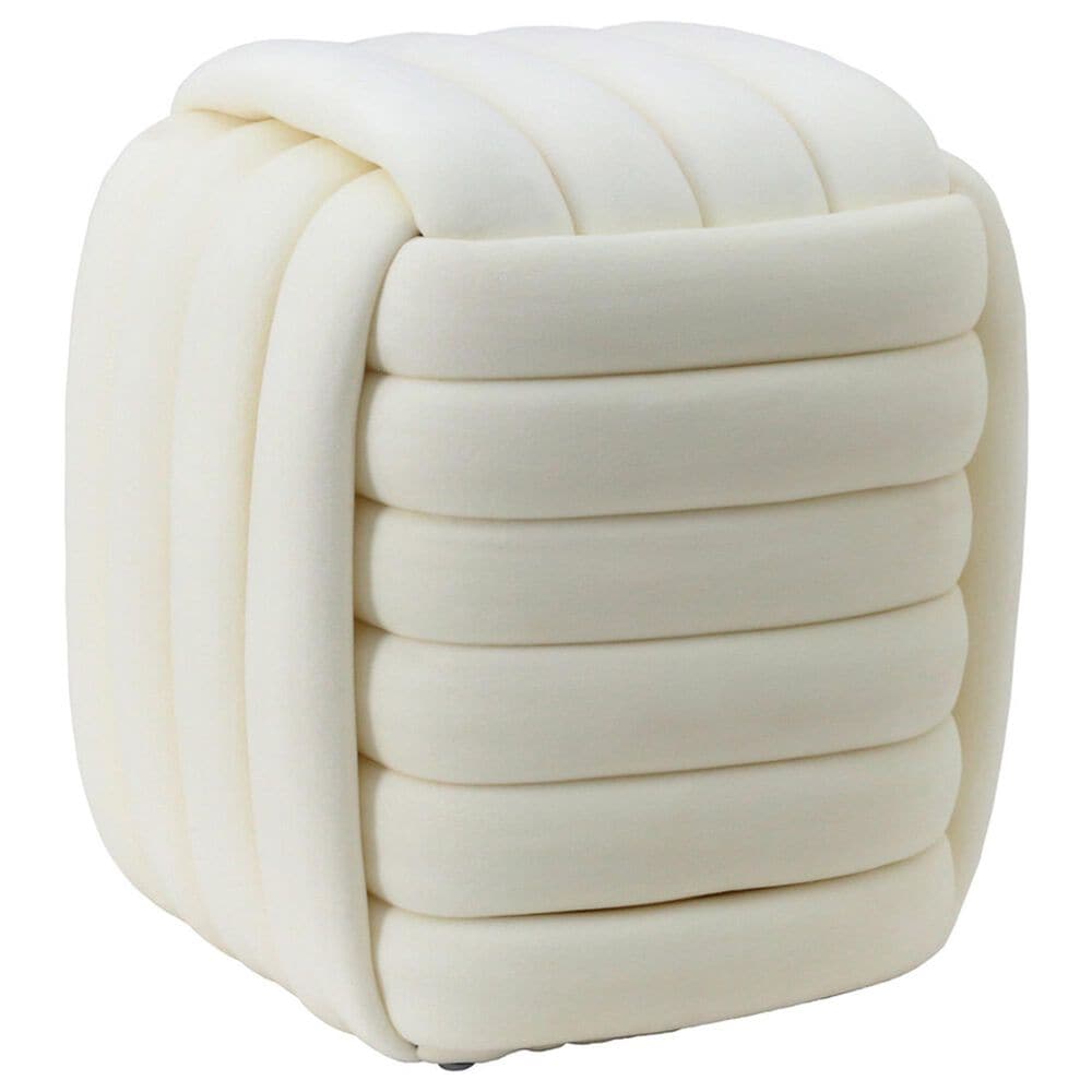 Sagebrook Home Machar 19" Knot Stool in Cream, , large