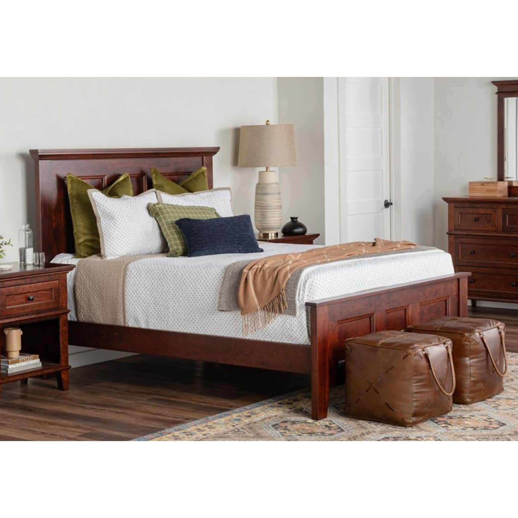 Fleming Furniture Co. Brentwood Queen Panel Bed in Sunset