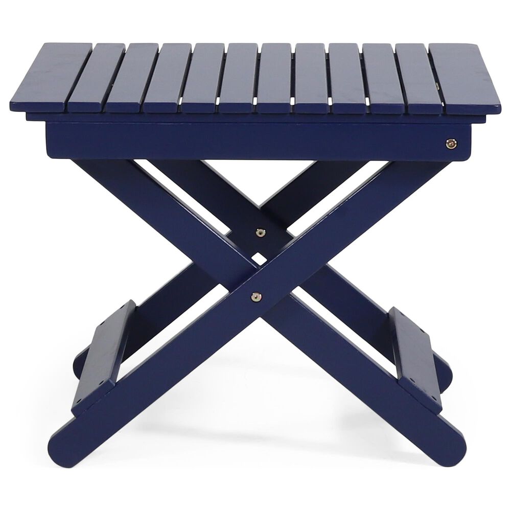 Hearth and Haven Folding Patio Side Table in Navy Blue, , large