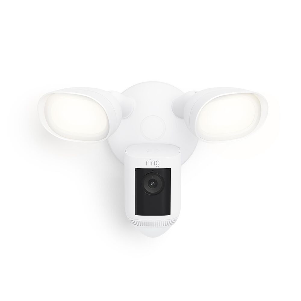 Ring Floodlight Cam Wired Pro Outdoor Wireless 1080p Surveillance Camera in White, , large
