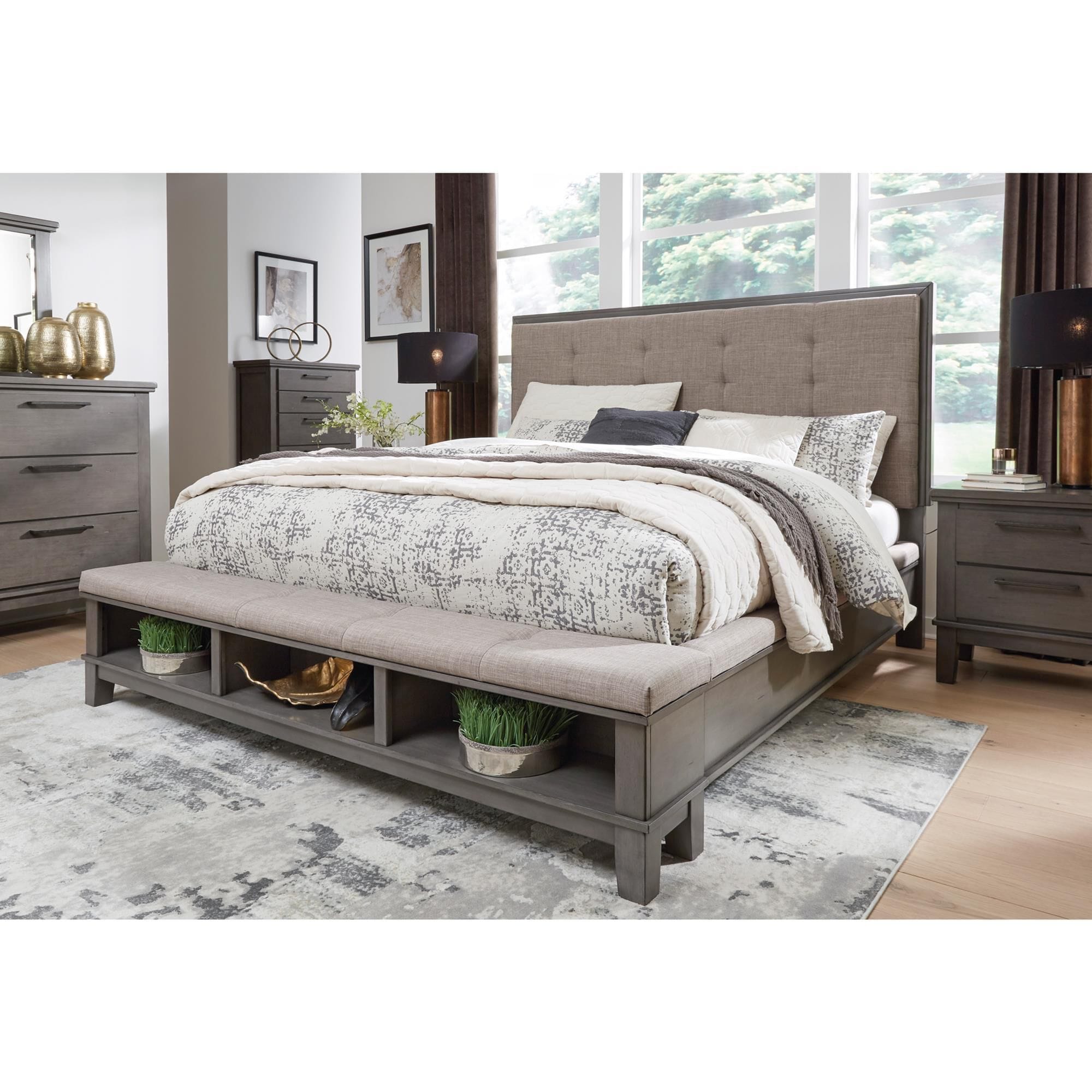 Gray wash store bedroom set