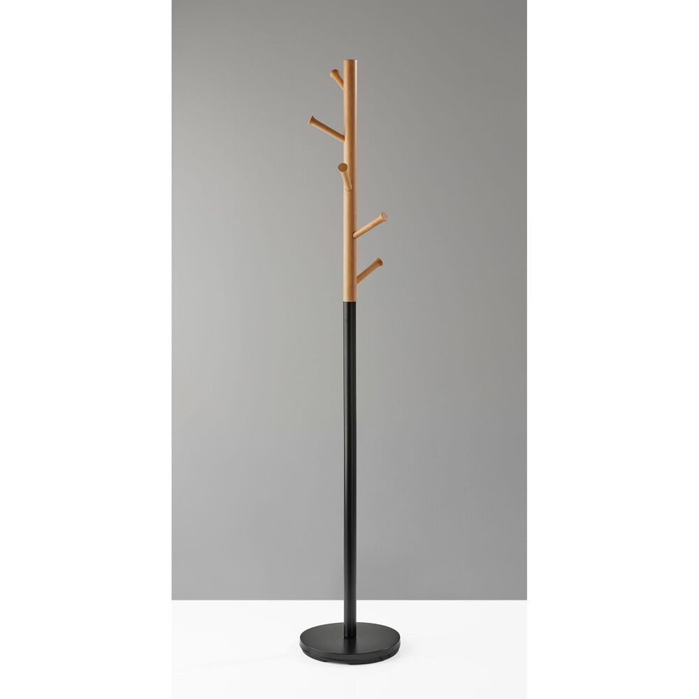 Adesso Arbor Coat Rack in Black and Natural NFM