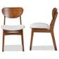 Baxton Studio Katya Side Chair with Grey Cushion in Walnut Brown (Set of 2), , large