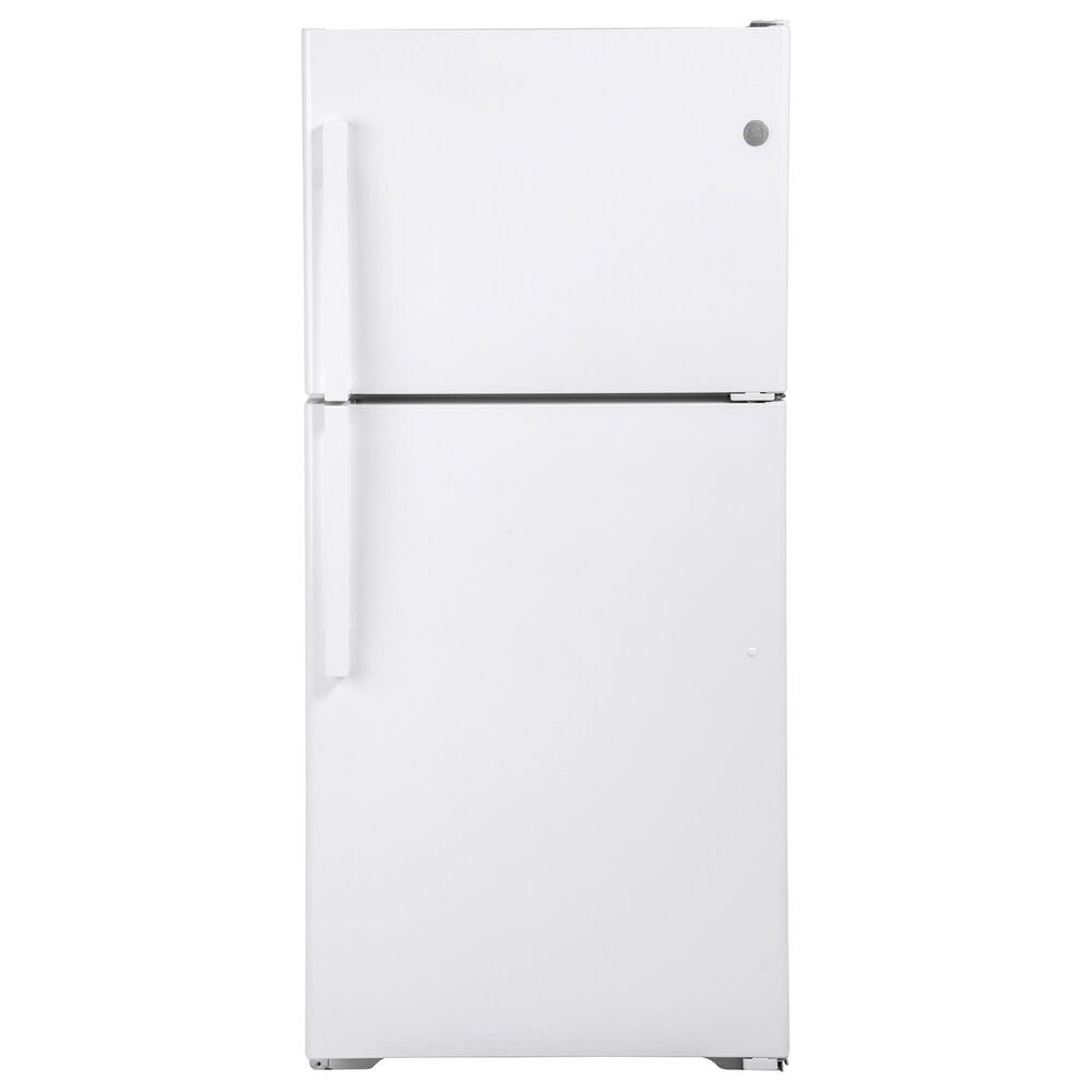 GE Appliances 19.2 Cu. Ft. Top Freezer Refrigerator with Reversible Door in White, , large