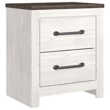 Ashley Gerridan 2 Drawers Nightstand in White and Gray, , large