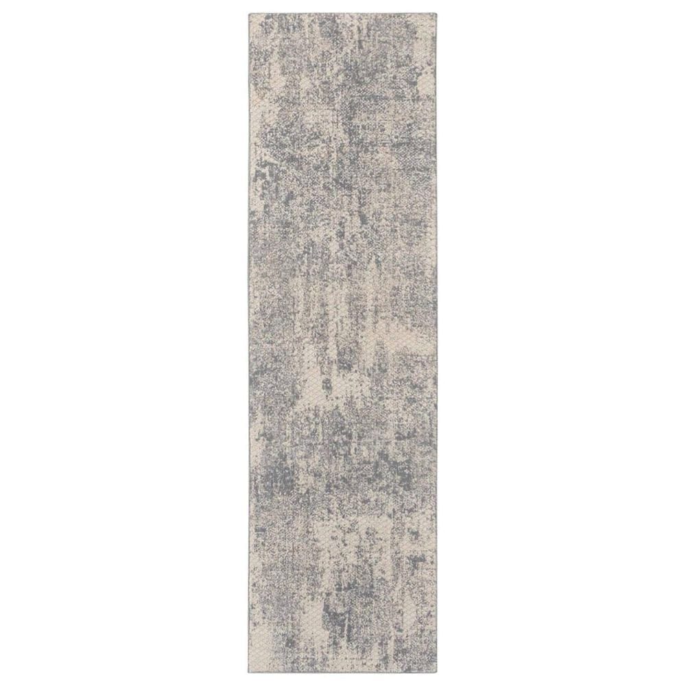 Nourison Exhale 2"2" x 7"6" Light Grey Runner, , large
