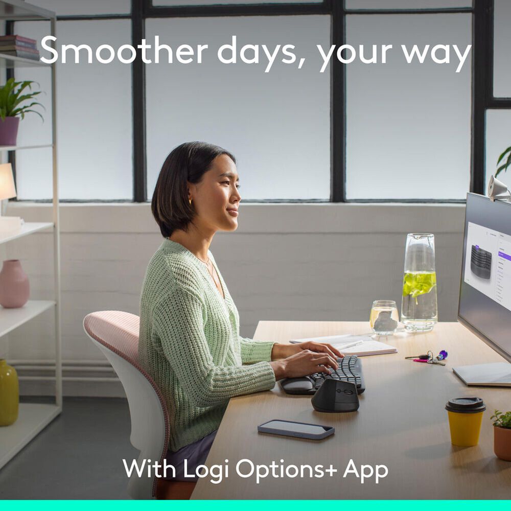 Logitech Ergo Wave Keys and Lift Combo in Graphite, , large