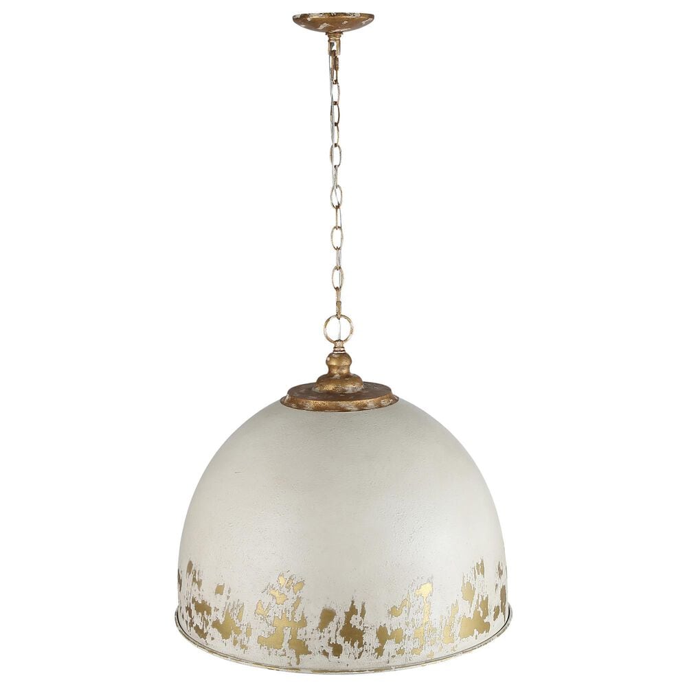 Golden Lighting Alison 5-Light Pendant with Antique Ivory Shade in Vintage Gold, , large