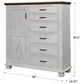 Briarwood LLC Town Hall 1 Door Gentleman"s Chest in Rustic Cherry Top and Aged White, , large