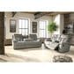 Ashley Mitchiner Manual Recliner Sofa with Drop Down Table in Fog, , large