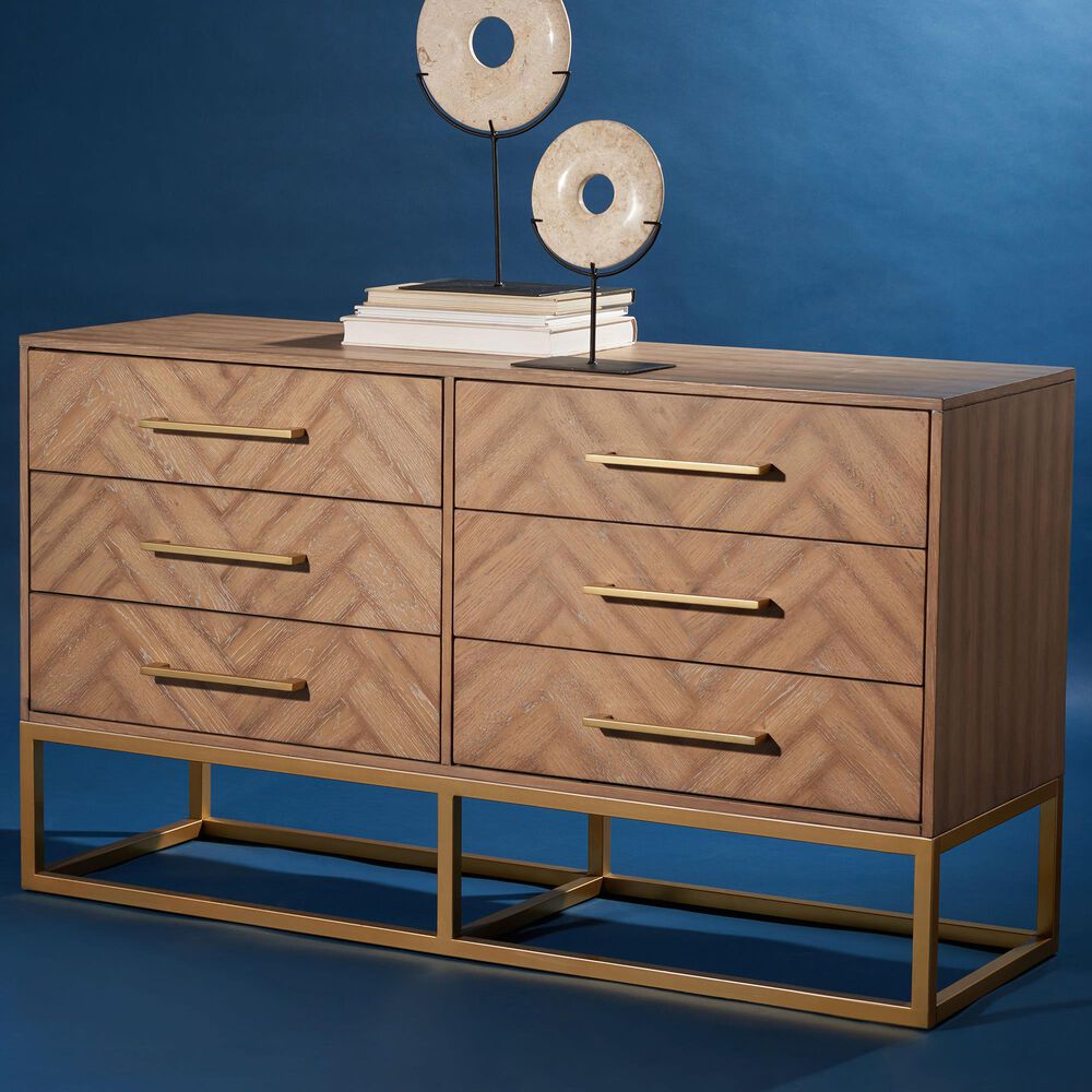 Safavieh Estelle Dresser in Rustic Oak, , large
