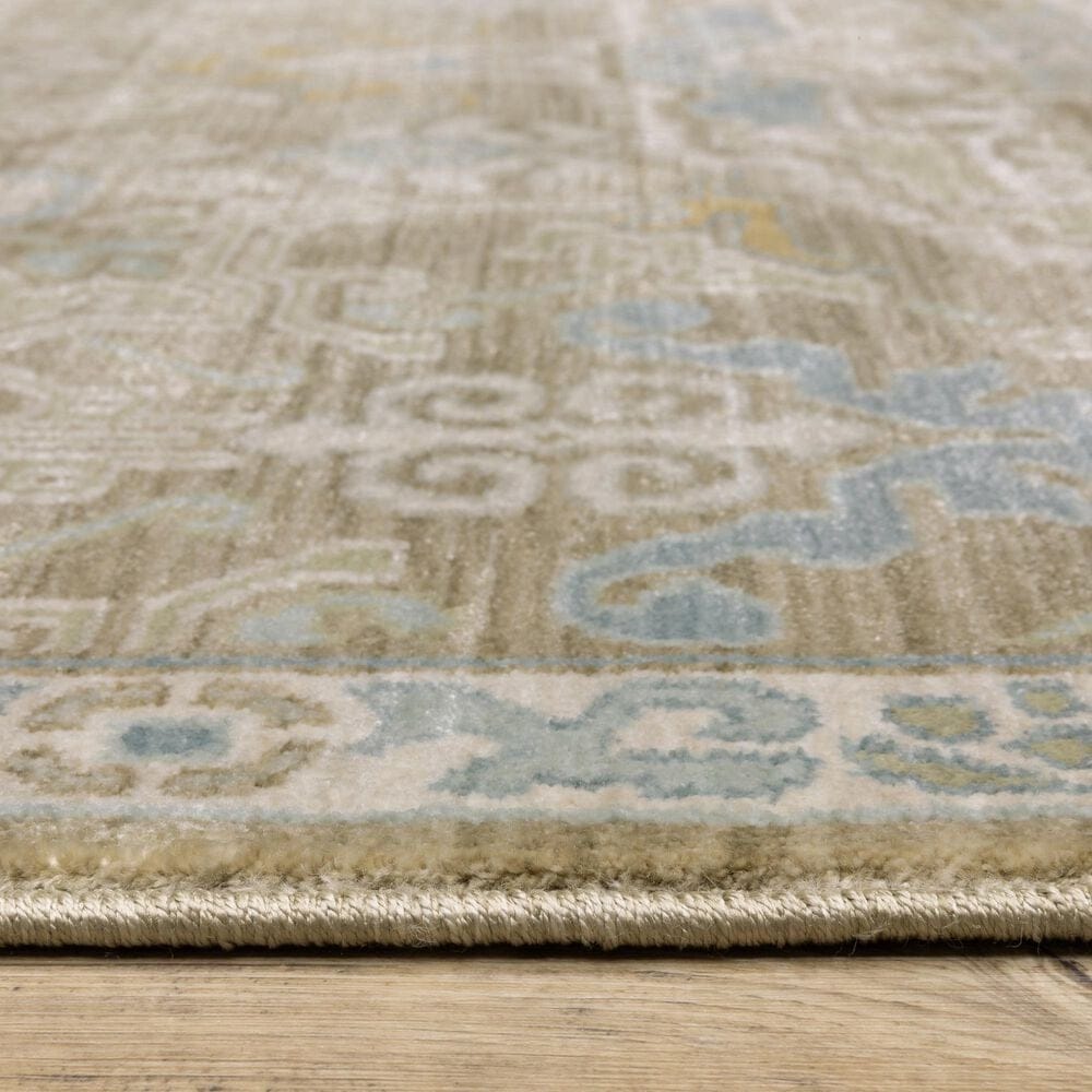 Oriental Weavers Maeve MAE13 Brown and Blue 9&#39;10&quot; x 12&#39;10&quot; Area Rug, , large