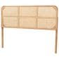 Baxton Studio Lainer Queen Panel Headboard in Natural Brown, , large