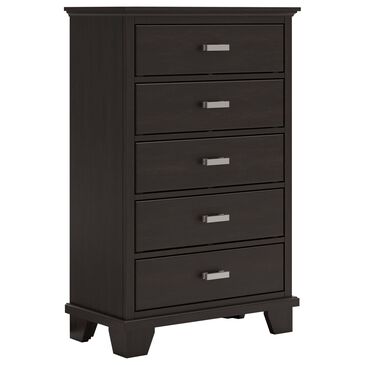Ashley Covetown 5-Drawer Chest in Dark Brown, , large