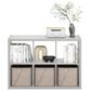 HOMLUX 6-Cube Reversible Open Back Bookshelf in Light Grey, , large